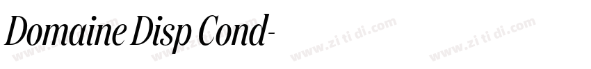 Domaine Disp Cond字体转换 Domaine Disp Cond字体转换